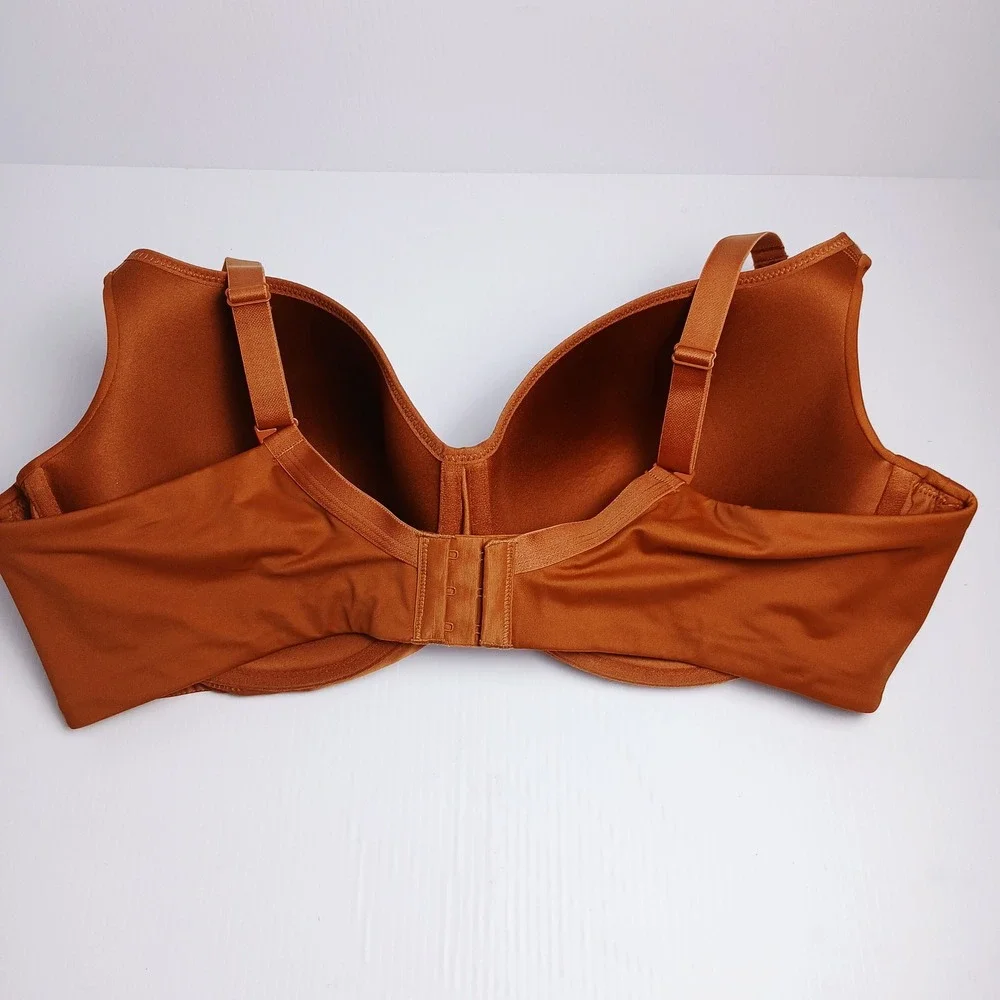 DELIMIRA Women Balconette Bra Terracotta Brown Underwire Seamless 44E NWOT - Picture 5 of 9